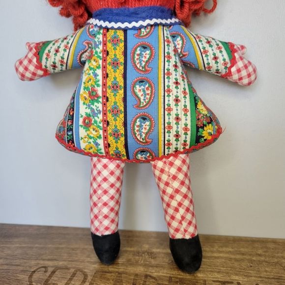 1920s Raggedy Anne Antique Handmade Doll Plush - Picture 11 of 13